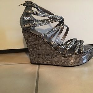 Yellow Box Strappy Wedges